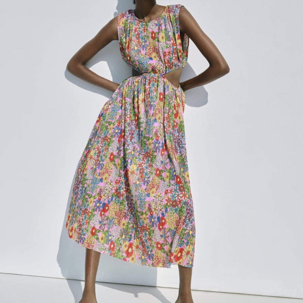 Midi floral dress